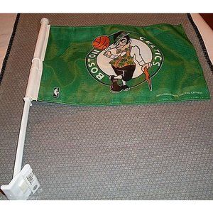 NBA Boston Celtics Logo on Green Window Car Flag by Rico Industries